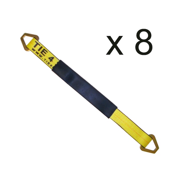 2" x 60" Axle Straps w/ Sleeve & D Rings, WLL: 3, 333 lbs., PK8